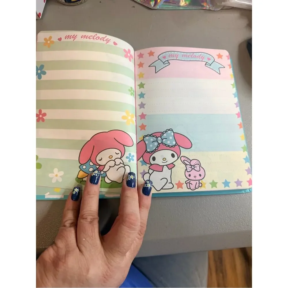 HGJ-371 Hangyodon Hardcover Notebook - Aqua Blue with Pink Accent